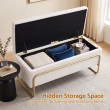 Load image into Gallery viewer, Artiss Storage Ottoman Boucle Padded Seat Footrest Hidden Storage Cream White
