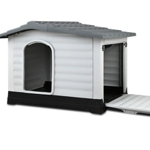 Load image into Gallery viewer, i.Pet Dog Kennel House Extra Large Outdoor Plastic Puppy Pet Cabin Shelter XL Grey