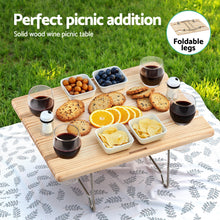 Load image into Gallery viewer, Alfresco 4 Person Picnic Basket Set with Table Blanket Cooler Wooden Insulated