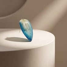 Load image into Gallery viewer, Real Orchid Petal Earrings – Vibrant Purple & Blue Resin