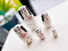 Load image into Gallery viewer, Wooden dog-themed nesting dolls 5 pcs