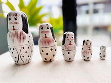 Load image into Gallery viewer, Wooden dog-themed nesting dolls 5 pcs