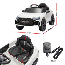 Load image into Gallery viewer, Ride On Car Licensed Audi RS3 Car for Kids 12V Remote Control White