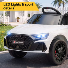 Load image into Gallery viewer, Ride On Car Licensed Audi RS3 Car for Kids 12V Remote Control White