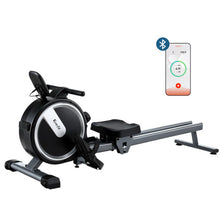 Load image into Gallery viewer, Everfit 16 Level Magnetic Rowing Machine for Home with App Connect Black