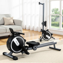Load image into Gallery viewer, Everfit 16 Level Magnetic Rowing Machine for Home with App Connect Black