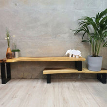 Load image into Gallery viewer, Adjustable Length Entertainment Unit in Reclaimed Wood.