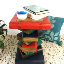Load image into Gallery viewer, Side Table, corner Stool, Raintree Wood Natural Finish-Book Stack-Colour finish..