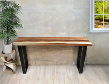Load image into Gallery viewer, Console Table Live Edge Raintree Wood 120cm