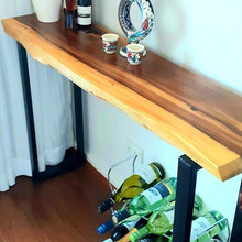 Load image into Gallery viewer, Console Table Live Edge Wood 120cm