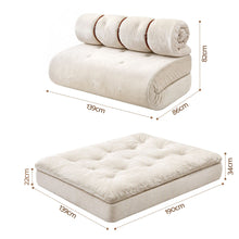 Load image into Gallery viewer, Artiss Convertible Sofa Bed Roll-Up Sleeper Chair Fold Out Couch Floor Lounge