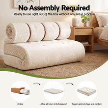 Load image into Gallery viewer, Artiss Convertible Sofa Bed Roll-Up Sleeper Chair Fold Out Couch Floor Lounge