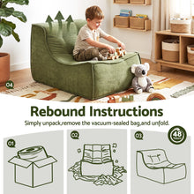 Load image into Gallery viewer, Artiss Sofa & Coffee Table Set Armless Chenille No Assembly Green White & Black