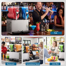 Load image into Gallery viewer, Devanti Commercial Slushie Machine 15L x2 Frozen Drink Maker Dual Tank Silver