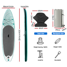 Load image into Gallery viewer, Weisshorn Stand Up Paddle Board 10.6ft Inflatable SUP Surfboard Paddleboard Kayak Surf Green