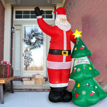 Load image into Gallery viewer, Christmas Inflatable Santa and Christmas Tree XL large 8 feet 2.5m Inflatable with LED lights