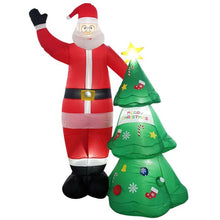 Load image into Gallery viewer, Christmas Inflatable Santa and Christmas Tree XL large 8 feet 2.5m Inflatable with LED lights