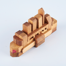 Load image into Gallery viewer, Brainteaser puzzle - 3D Interlocking boat wooden puzzle.