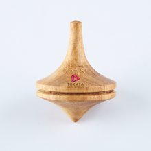 Load image into Gallery viewer, Spinning Top wooden hand made in a timber gift box (set of 2 tops included)