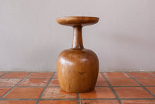 Load image into Gallery viewer, Side table Wine Glass shaped Acacia wood Corner drinks Table, fruit bowl, plant stand -48 cm height