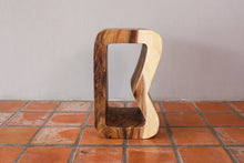 Load image into Gallery viewer, Side Table carved wood Plant Stand or Bar Stool with Clear Finish-Raintree Wood