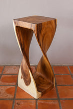 Load image into Gallery viewer, Twisted Side table 76cm Acacia Wood Side Table/Corner Table/Bar stool Clear Finish.