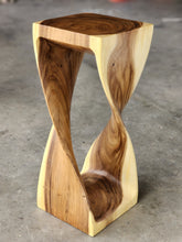 Load image into Gallery viewer, Twisted Side table 76cm Acacia Wood Side Table/Corner Table/Bar stool Clear Finish.
