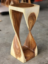 Load image into Gallery viewer, Twisted Side table 76cm Acacia Wood Side Table/Corner Table/Bar stool Clear Finish.