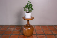 Load image into Gallery viewer, Side table Wine Glass shaped Acacia wood Corner drinks Table, fruit bowl, plant stand -48 cm height