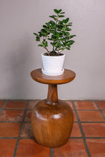 Load image into Gallery viewer, Side table Wine Glass shaped Acacia wood Corner drinks Table, fruit bowl, plant stand -48 cm height