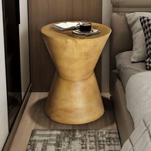 Load image into Gallery viewer, Side table, drinks table hourglass shaped carved from wood or stool bedside side