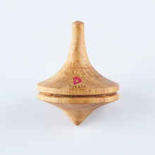 Load image into Gallery viewer, Spinning Top wooden hand made in a timber gift box (set of 2 tops included)