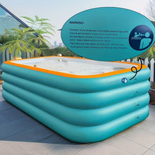 Load image into Gallery viewer, Large inflatable swimming pool, green swimming pool, suitable for home yard, outdoor pool, summer family gathering, must-have pool for playing water