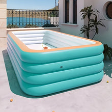 Load image into Gallery viewer, Large inflatable swimming pool, green swimming pool, suitable for home yard, outdoor pool, summer family gathering, must-have pool for playing water