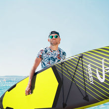 Load image into Gallery viewer, Inflatable vertical paddle set for water sports and surfing-including air pump, paddle, rope, backpack, fin box and maintenance tools.