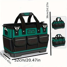Load image into Gallery viewer, Tool Storage Bag Oxford Cloth Tool Bag Multifunctional Tool Organizer Durable - black - green - Size regular