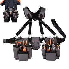 Load image into Gallery viewer, Tool Chest Suspenders Tool Storage Tool Organization Heavy Duty Suspenders - Gray - Size regular