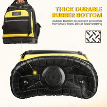 Load image into Gallery viewer, Tool Backpack Durable Tool Bag Organised Tool Storage Professional Tool - Black - Size regular