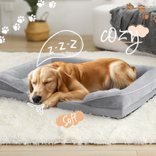 Load image into Gallery viewer, 1 piece set XL size 102*80*18cm orthopedic foam dog bed, designed for super large dogs, C-shaped orthopedic dog bed, washable dog sofa bed, with removable cover and non-slip bottom, with supportive foam sofa design, suitable for pet dogs, cats, rabbits, c