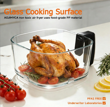 Load image into Gallery viewer, 6.0QT Glass Air Fryer with Touchscreen Control – 1500W, Power-Off & Overheat Protection, Adjustable Time & Temperature, 360° Air Circulation, Dishwasher Safe & Easy Clean(white)