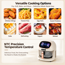 Load image into Gallery viewer, 360° Panoramic Air Fryer for Effortless, Visible Healthy Cooking at Home (white)