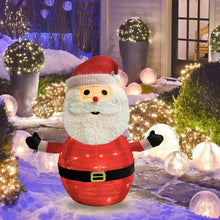 Load image into Gallery viewer, 2-Pack Lighted Christmas Santa Claus Decoration Lantern, 45 LED Collapsible Pop-Up Ornament with 8 Light Modes & Timer, Indoor Outdoor Holiday Décor