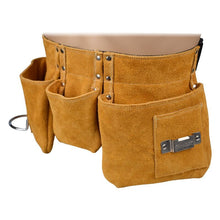 Load image into Gallery viewer, Leather Tool Belt with Pockets Adjustable Nylon Belt, 52 x 22 cm