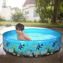 Load image into Gallery viewer, Portable Inflation-free Hard Swimming Pool Folding Pool Family Swimming Pool Round Swimming Pool for Babies Kids Adults 48 x 9.8in
