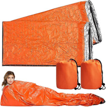 Load image into Gallery viewer, 4x Outdoor Emergency Thermal Waterproof Sleeping Bag Camping Survival Bivvy Sack