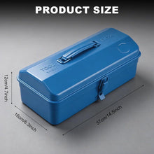 Load image into Gallery viewer, Portable Metal Tool Box with Lock for Home Workshop Tool Storage and Transport, 37 x 16 x 12 cm