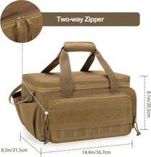 Load image into Gallery viewer, Tool Bag Organizer with Multiple Pockets, Wear-resistant Storage Bag with Anti-slip Bottom for Carpenters and DIY Enthusiasts, Brown, 14 Inch