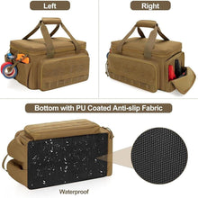 Load image into Gallery viewer, Tool Bag Organizer with Multiple Pockets, Wear-resistant Storage Bag with Anti-slip Bottom for Carpenters and DIY Enthusiasts, Brown, 14 Inch