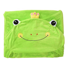 Load image into Gallery viewer, 2-in-1 Foldable Kids Cartoon Sofa, Frog Shaped Plush Toddler Couch, Convertible Sofa to Lounger for Bedroom Playroom