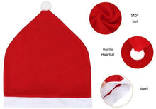 Load image into Gallery viewer, 5 Pack Santa Hat Chair Covers, Red Christmas Chair Back Covers, Xmas Dining Chair Slipcovers for Christmas Dinner Party Decorations
